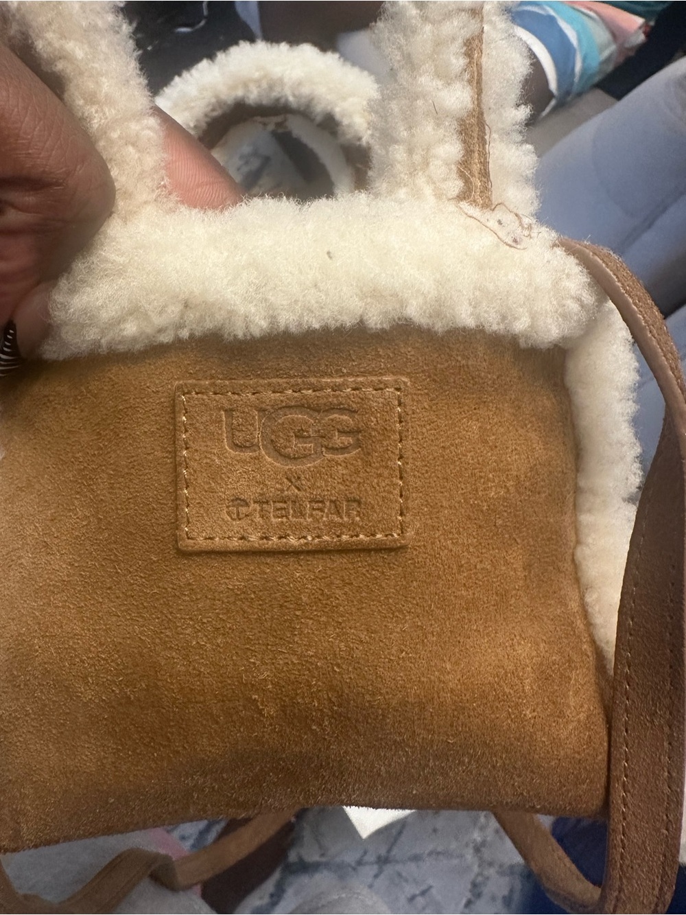 Ugg Telfar Brown Shearling Mini Tote - Picture 5 of 5